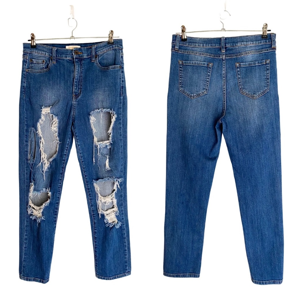 Aphrodite Mid Rise Slim Fit Distressed Jeans [US 30 X 28]